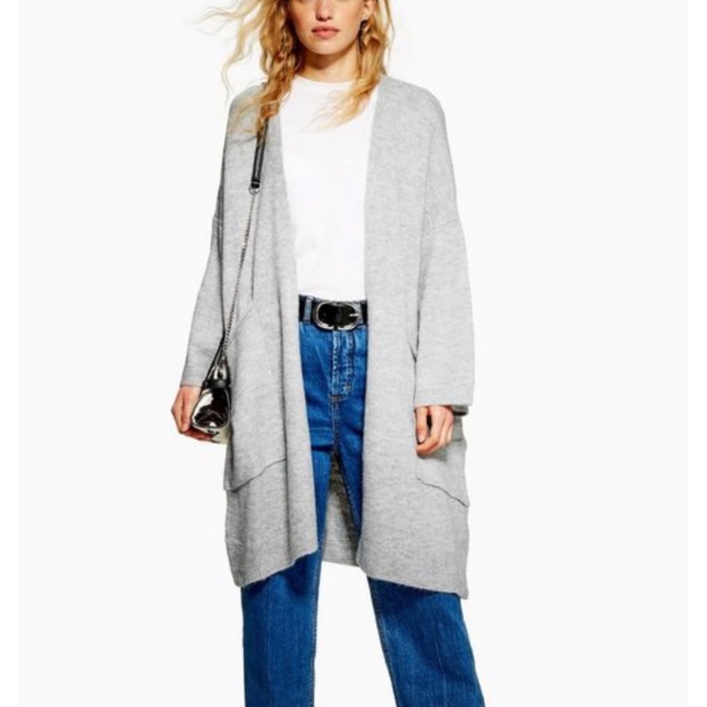 Topshop Grey Cardigan
